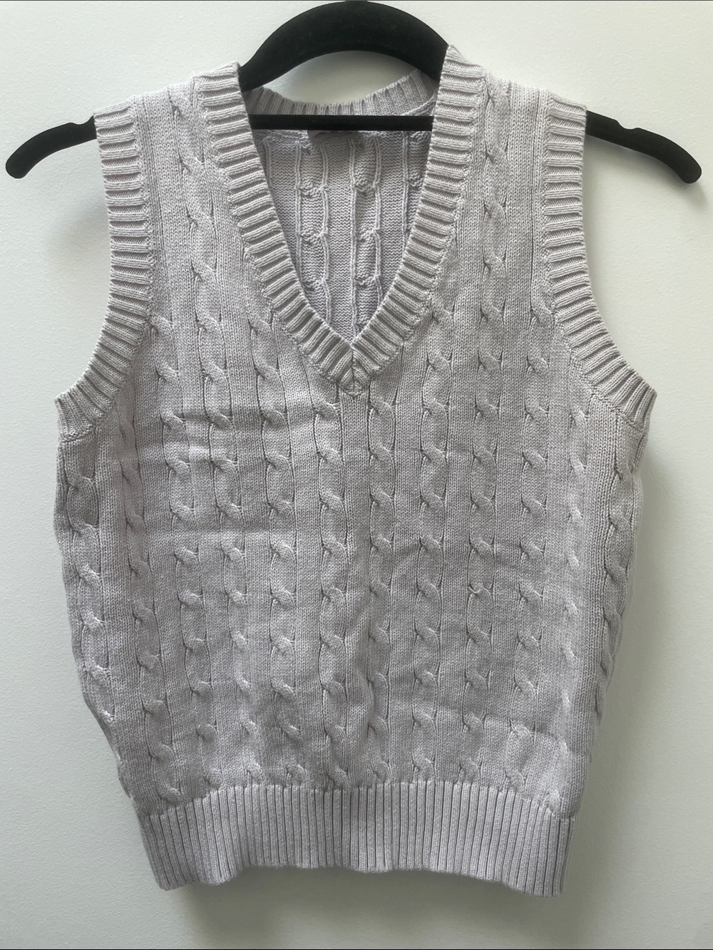Brandy Melville 100% Cotton Cable Sweater Vest Lilac